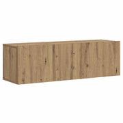 væghængt tv-bord 100x30x30 cm konstrueret træ kunsteg
