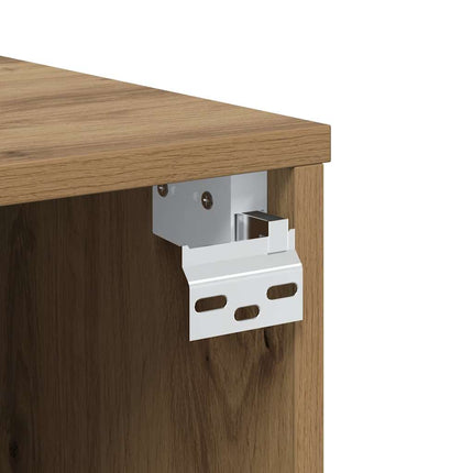 væghængt tv-bord 100x30x30 cm konstrueret træ kunsteg