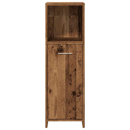 badeværelsesskab 30x30x95 cm konstrueret træ antikt træ