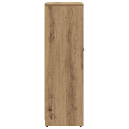 badeværelsesskab 30x30x95 cm konstrueret træ egetræsfarvet