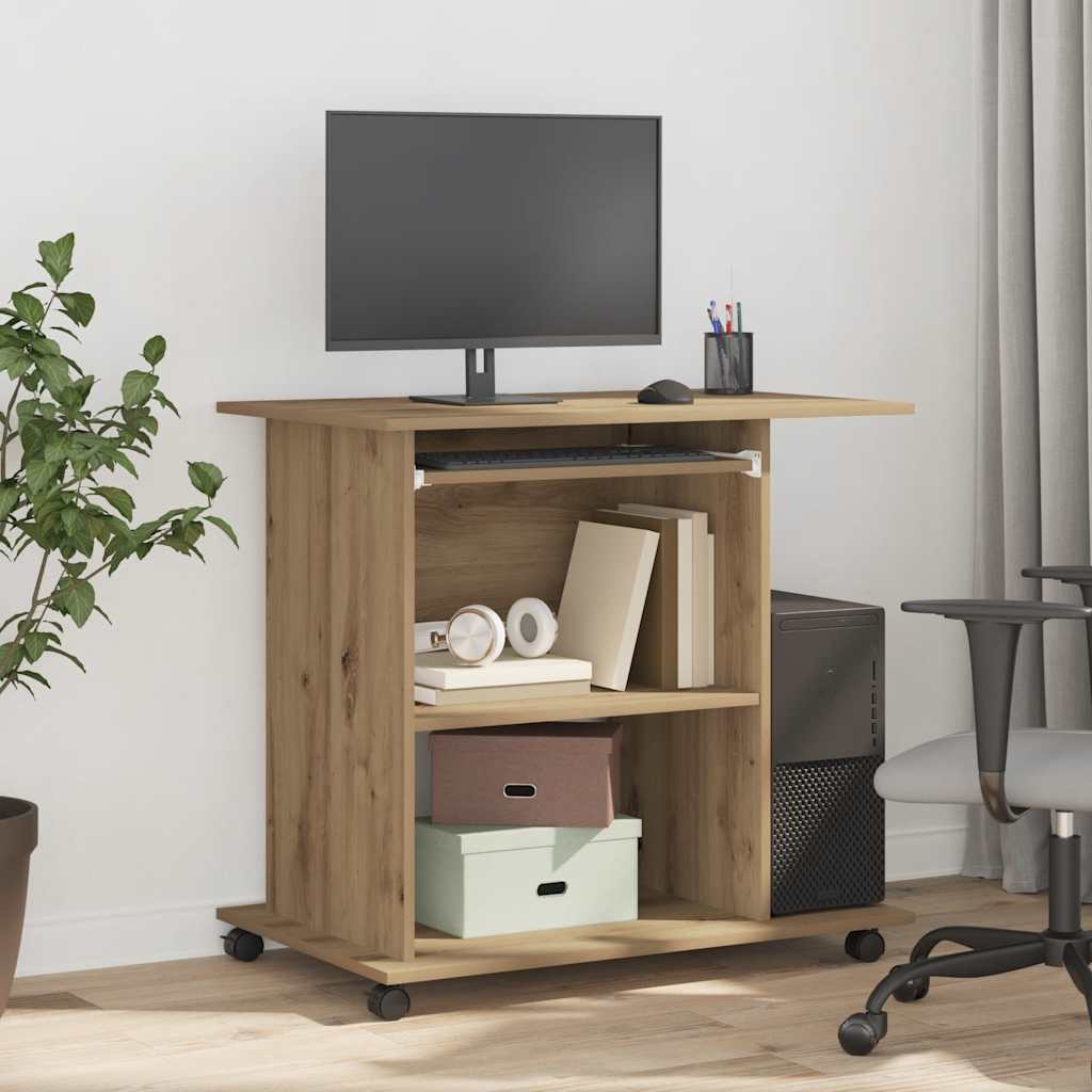 computerbord 80x50x75 cm spånplade artisan eg billede