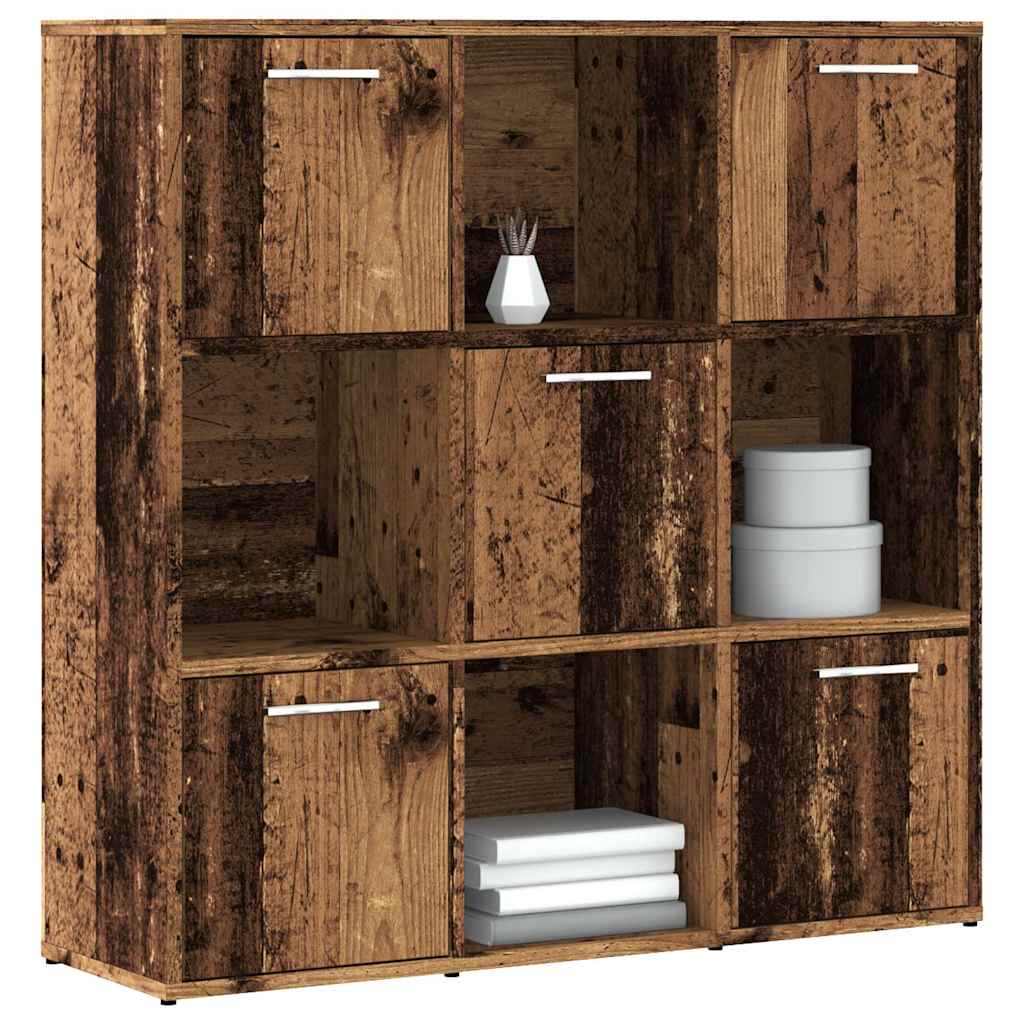 bogreol 90x28x90 cm konstrueret træ antikt træ billede