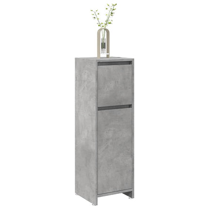 badeværelsesskab 30x30x95 cm konstrueret træ betongrå