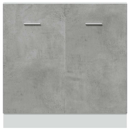 bundskab til vask "Lyon" betongrå 80x46x81,5 cm konstrueret træ