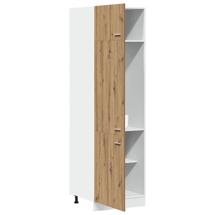 køleskabsskab "Lyon" håndlavet eg 60x57x207 cm konstrueret træ