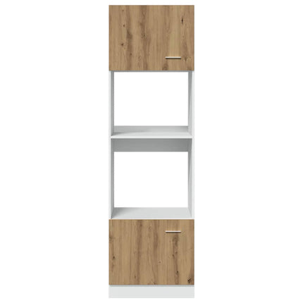 mikrobølgeovnsskab "Lyon" håndlavet eg 60x57x207 cm konstrueret træ