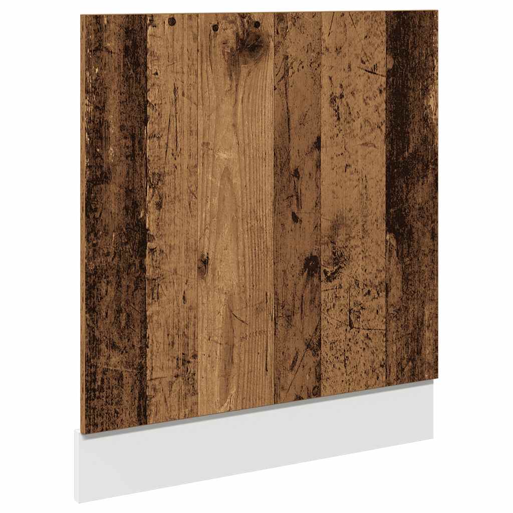 låge til opvaskemaskine 60x1,5x67 cm konstrueret træ antikt træ