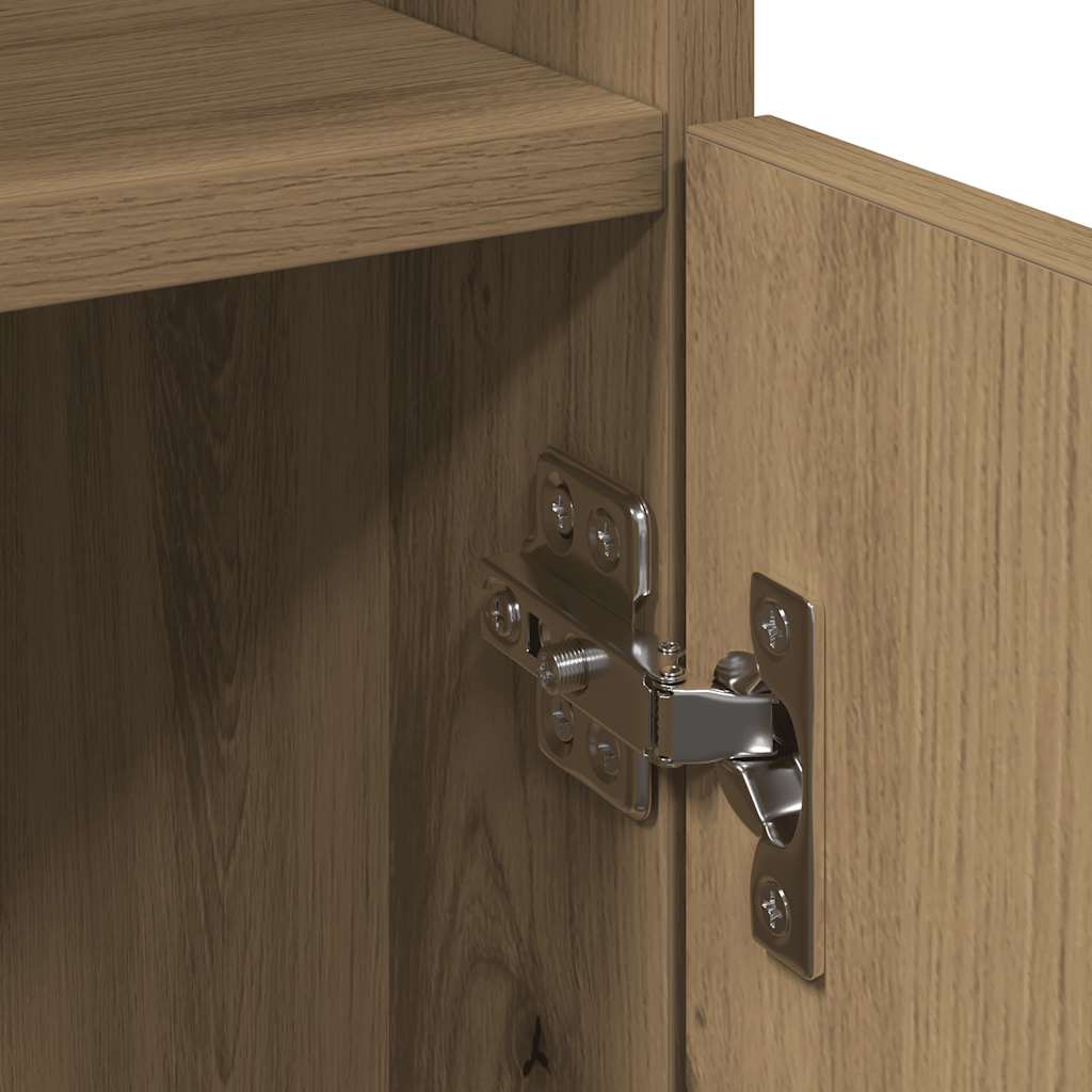 badeværelsesskab 30x30x179 cm konstrueret træ kunsteg