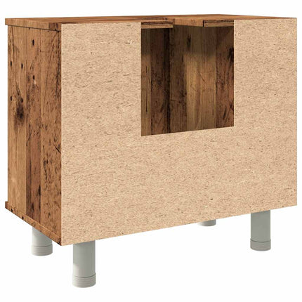 badeværelsesskab 60x32x53,5 cm spånplade gammelt træ