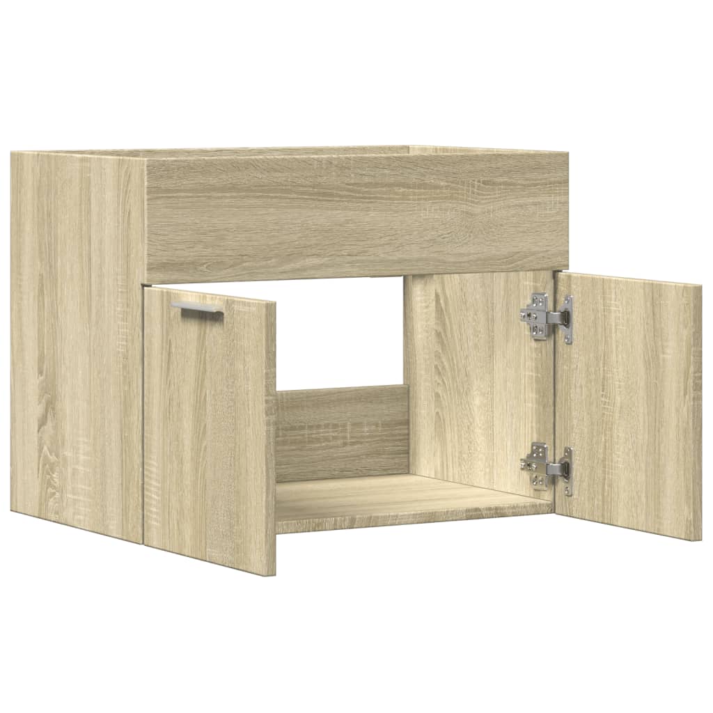 skab til håndvask 60x38,5x46 cm konstrueret træ sonoma-eg