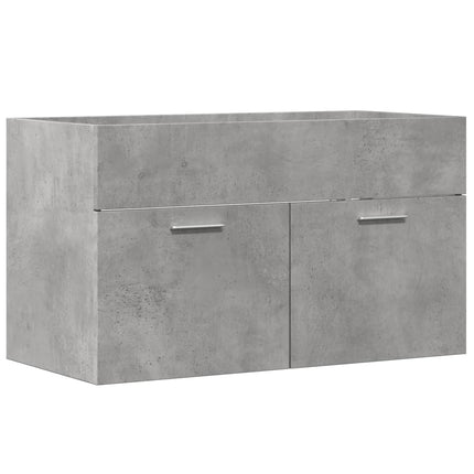 skab til håndvask 80x38,5x46 cm konstrueret træ betongrå