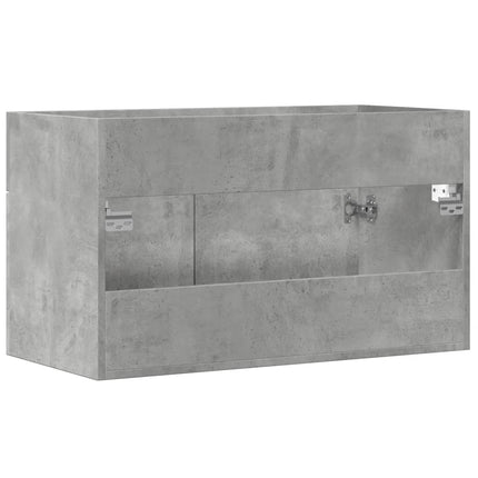 skab til håndvask 80x38,5x46 cm konstrueret træ betongrå