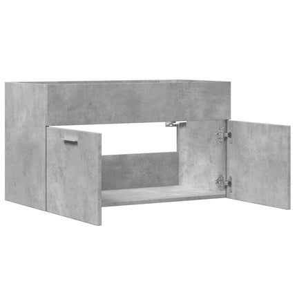 skab til håndvask 80x38,5x46 cm konstrueret træ betongrå