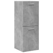 badeværelsesskab 30x30x80 cm væghængt konstrueret træ betongrå