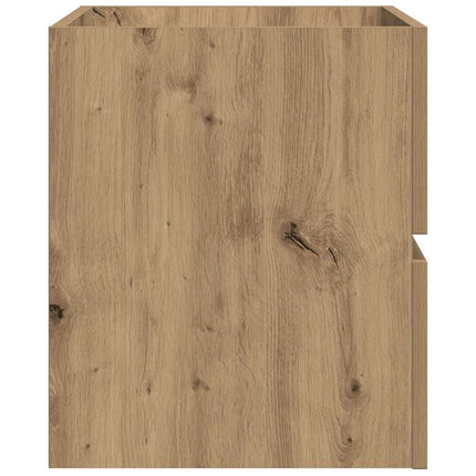 badeværelsesskab 80x38,5x45 cm væghængt konstrueret træ kunsteg