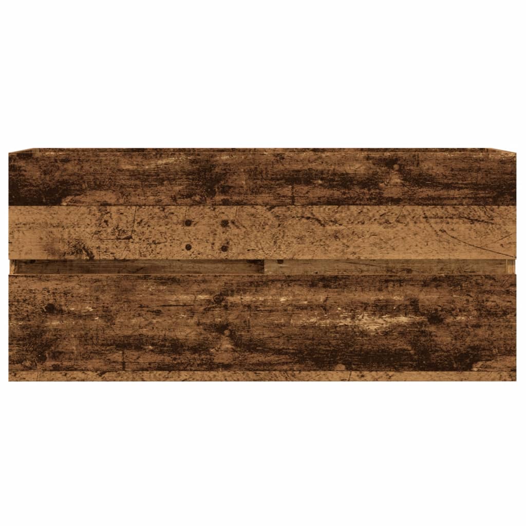 vaskeskab 100x38,5x45 cm konstrueret træ gammelt trælook