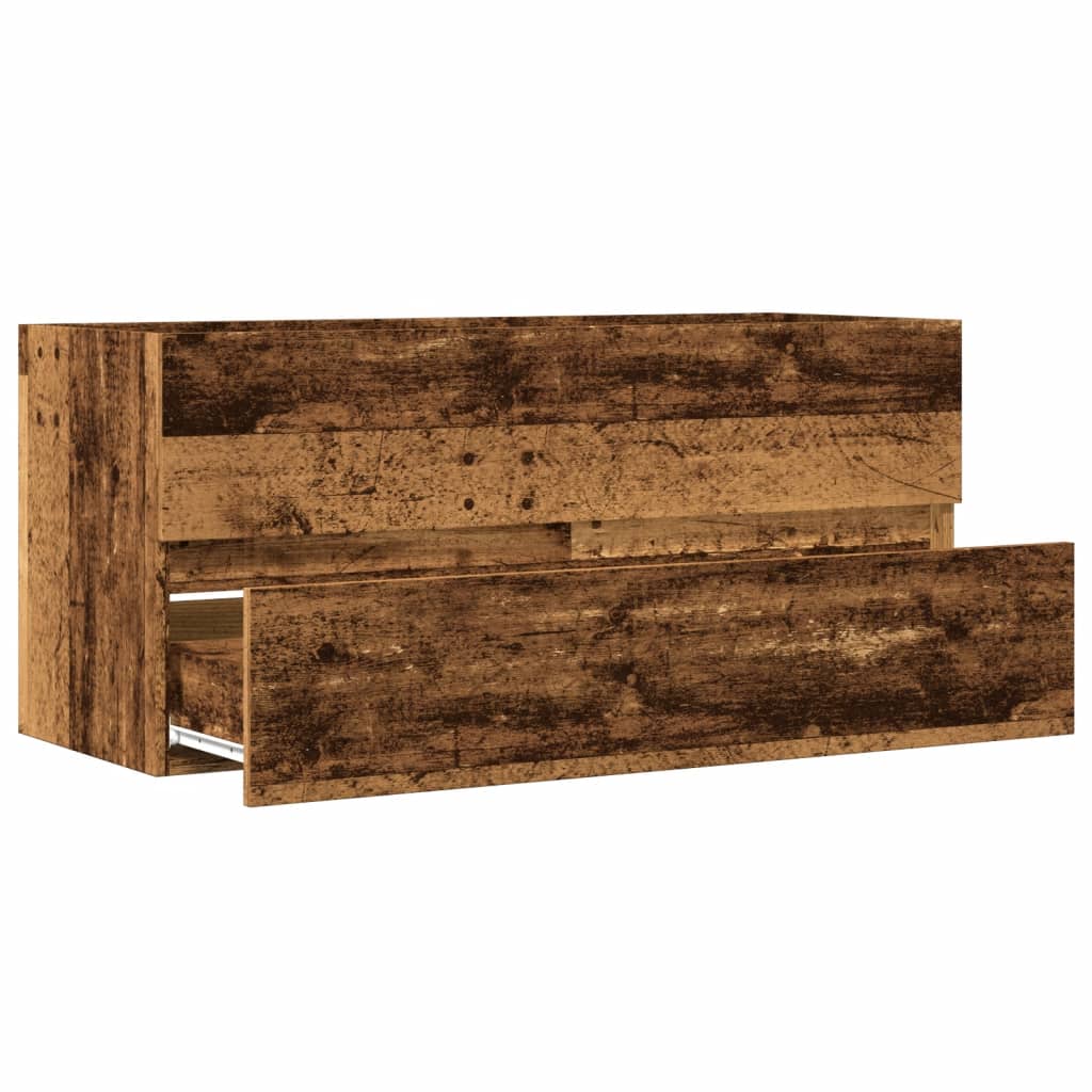 vaskeskab 100x38,5x45 cm konstrueret træ gammelt trælook