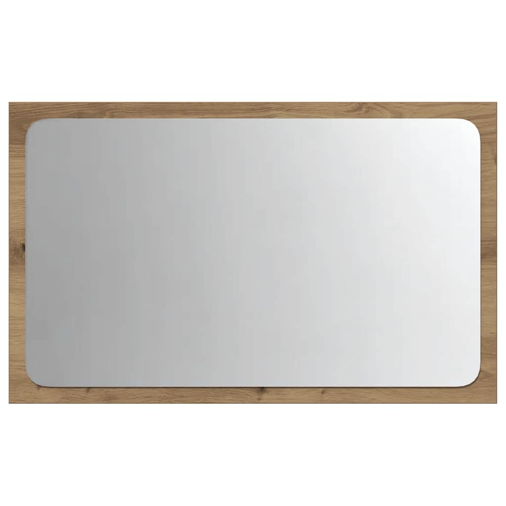 badeværelsesspejl med LED-lys 60x8,5x38 cm kunsteg