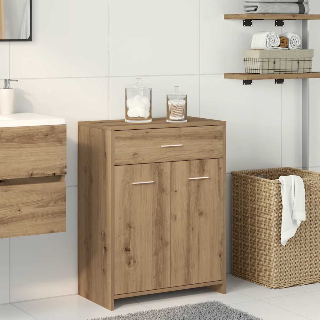 Badeværelsesskab 60x33x80 Cm Konstrueret Træ - artisan eg
