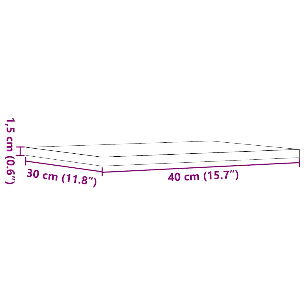 hyldeplader 4 stk. 40x30x1,5 cm konstrueret træ kunsteg