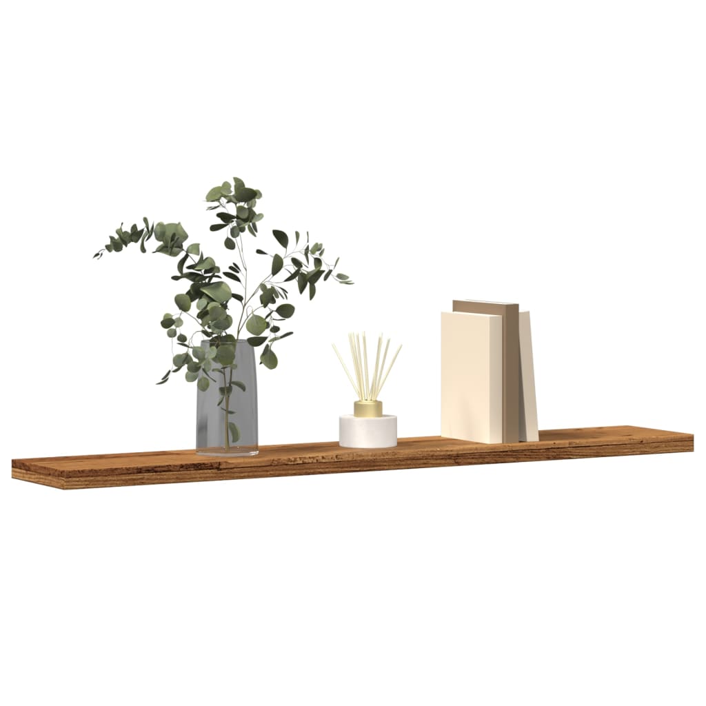 Hyldeplader 4 Stk. 60x10x1,5 Cm Konstrueret Træ Antikt Træ - Vidaxl