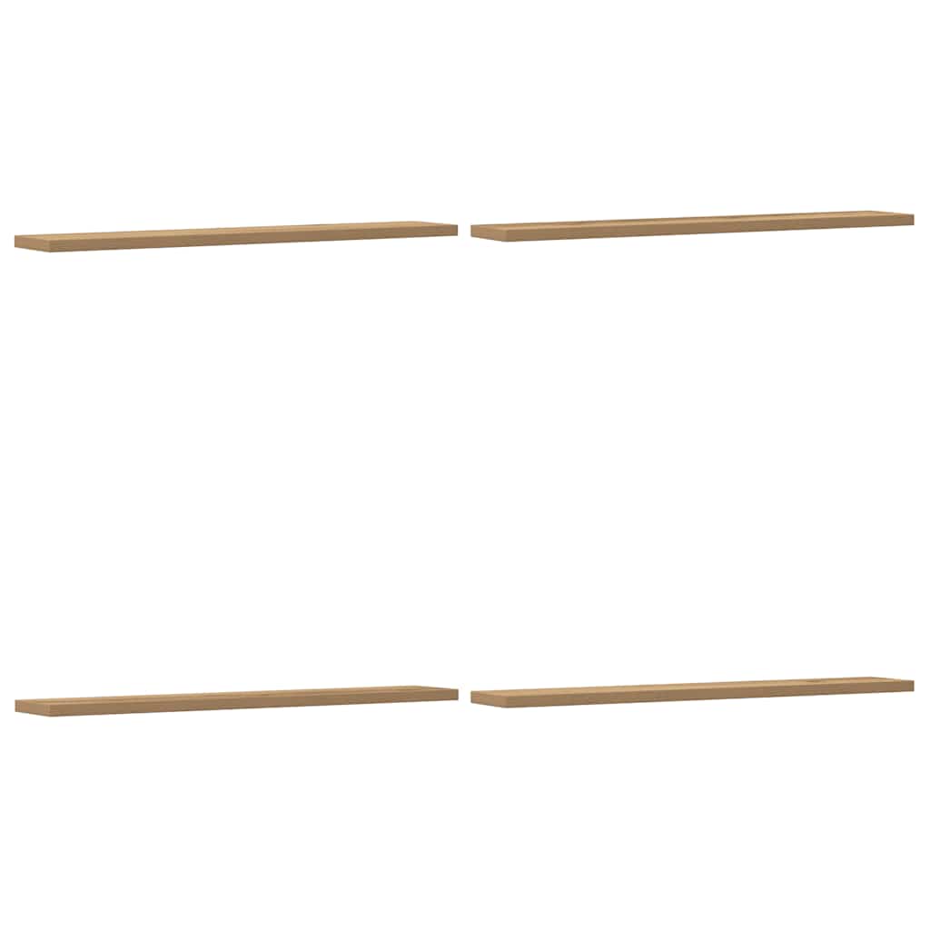 væghylder 4 stk. 60x20x1,5 cm konstrueret træ kunsteg