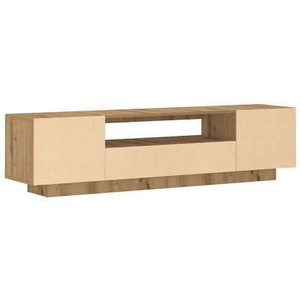 tv-bord med LED-lys 160x35x40 cm konstrueret træ kunsteg