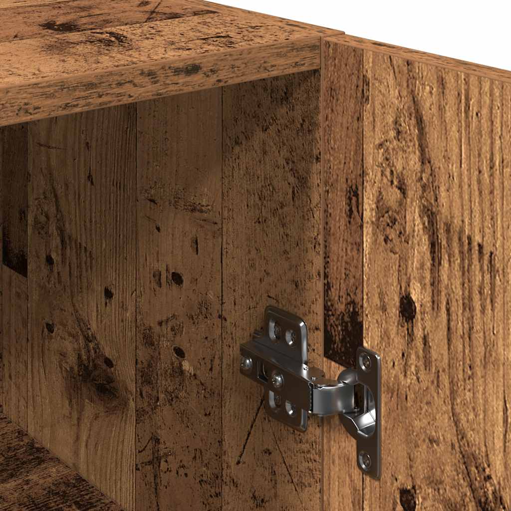 tv-skabe 2 stk. 30,5x30x90 cm konstrueret træ antikt træ