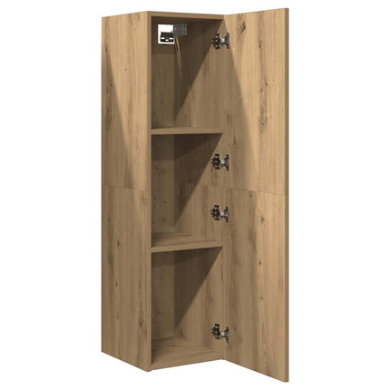 tv-bord 30,5x30x110 cm konstrueret træ kunsteg