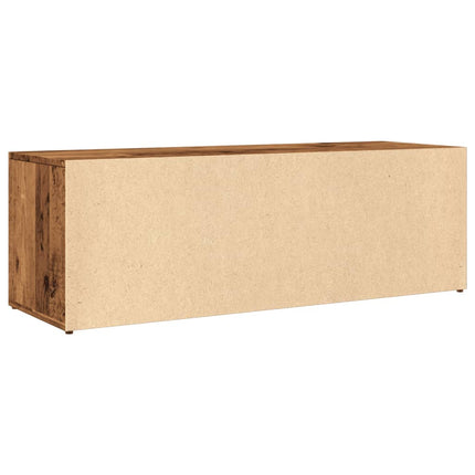skobænk 102x35x35 cm konstrueret træ antikt trælook