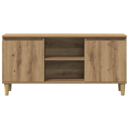 tv-bord 102x35x50 cm konstrueret træ kunsteg
