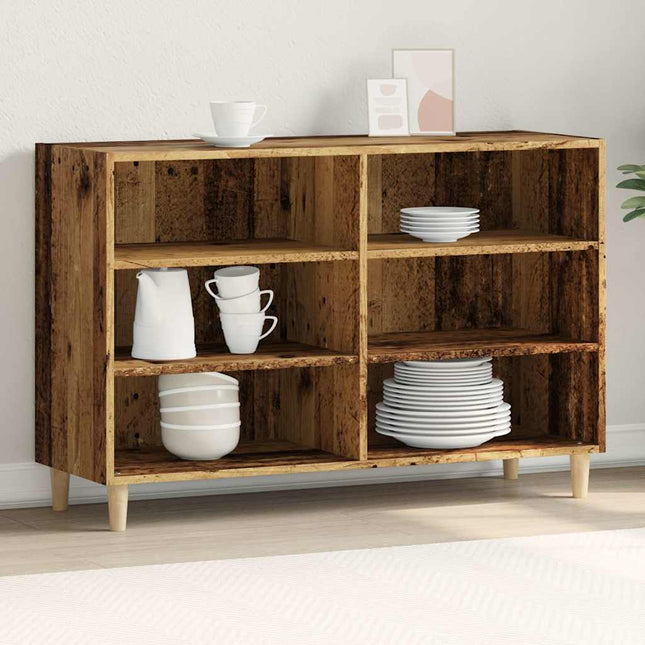 skænk 103,5x35x70 cm konstrueret træ antikt træ