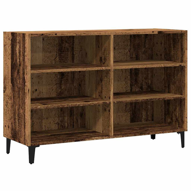 skænk 103,5x35x70 cm konstrueret træ antikt træ