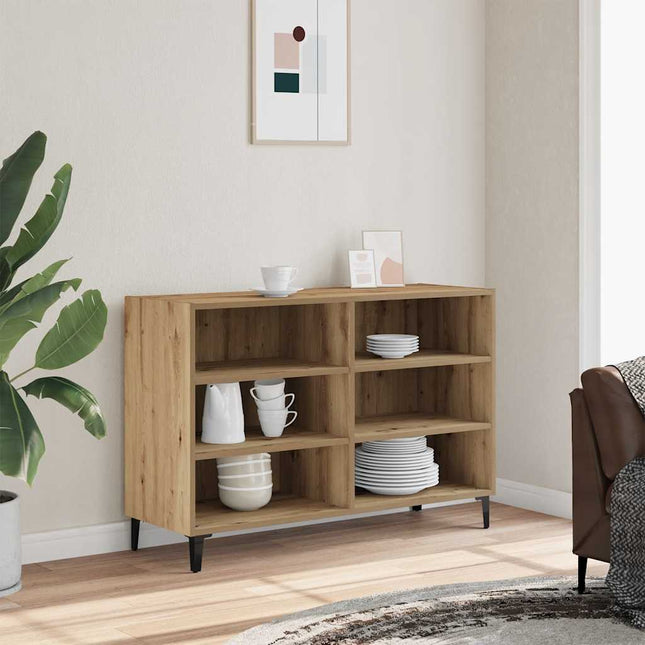 skænk 103,5x35x70 cm konstrueret træ kunsteg