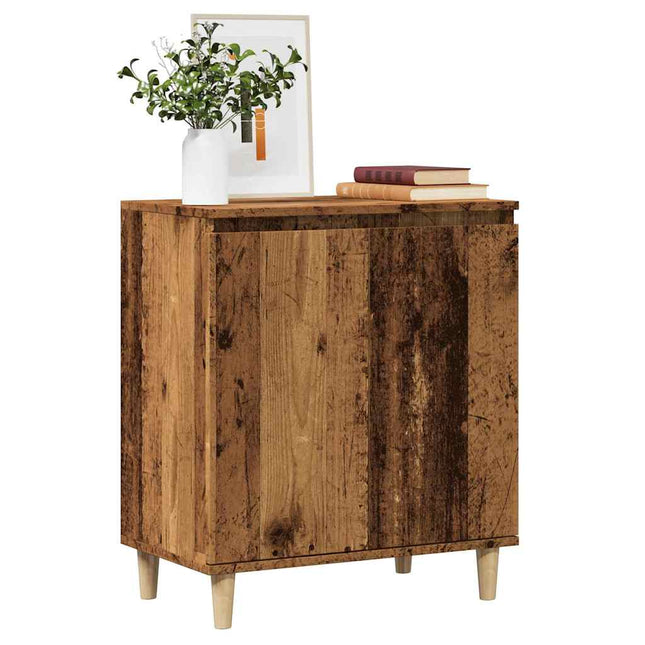 skænk 60x35x70 cm konstrueret træ antikt træ