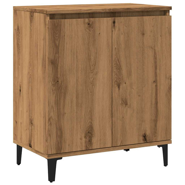 skænk 60x35x70 cm konstrueret træ egetræsfarve
