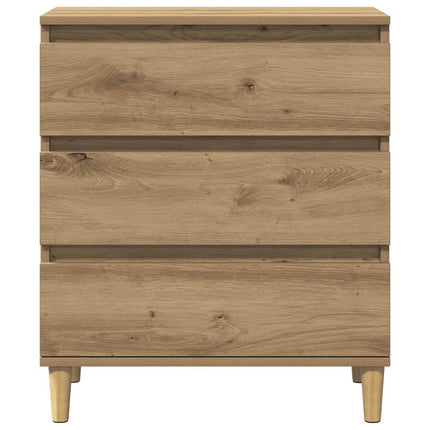 skænk 60x35x70 cm konstrueret træ egetræsfarve