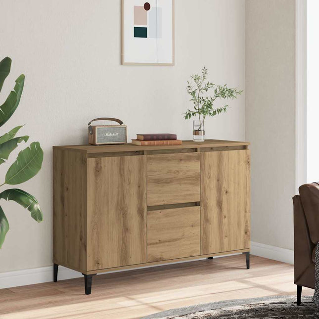 skænk 102x35x70 cm konstrueret træ kunsteg