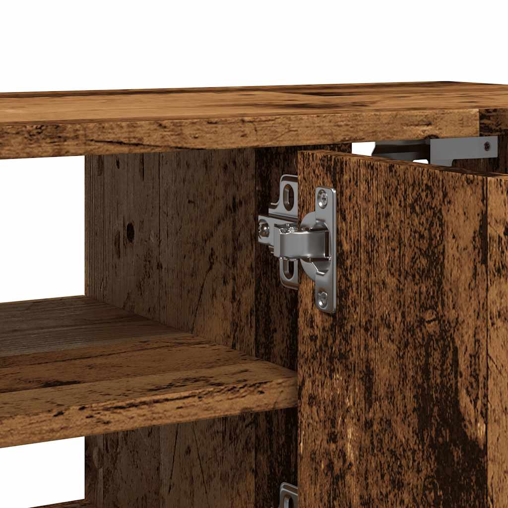 vægskab 101x30x29 cm konstrueret træ antikt træ