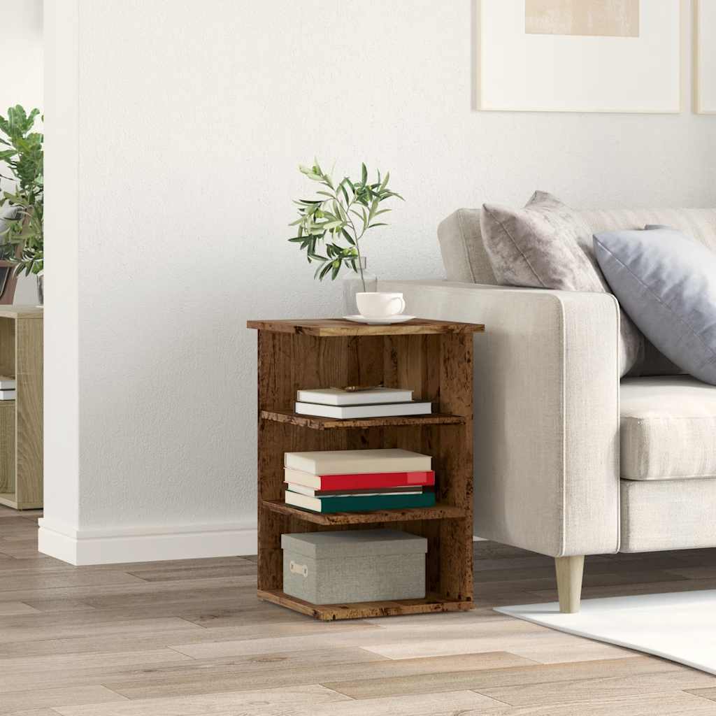 skænk 35x35x55 cm konstrueret træ antikt træ