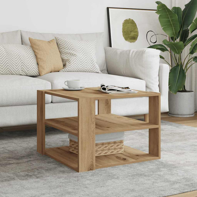 sofabord 58x58x40 cm konstrueret træ kunsteg