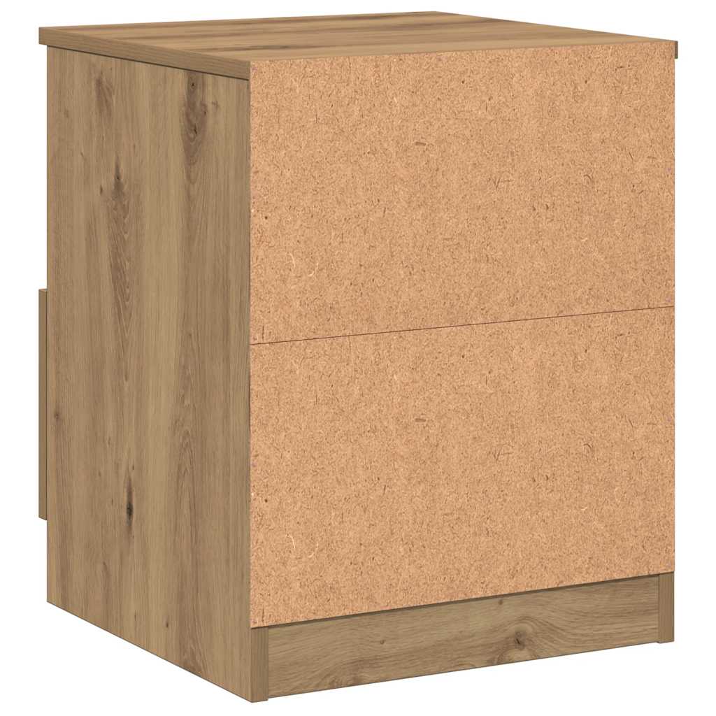 sengebord 40x40x50 cm konstrueret træ kunsteg