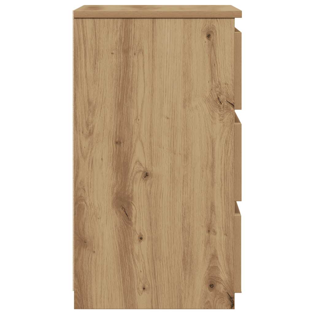 sengebord 40x35x62,5 cm konstrueret træ kunsteg