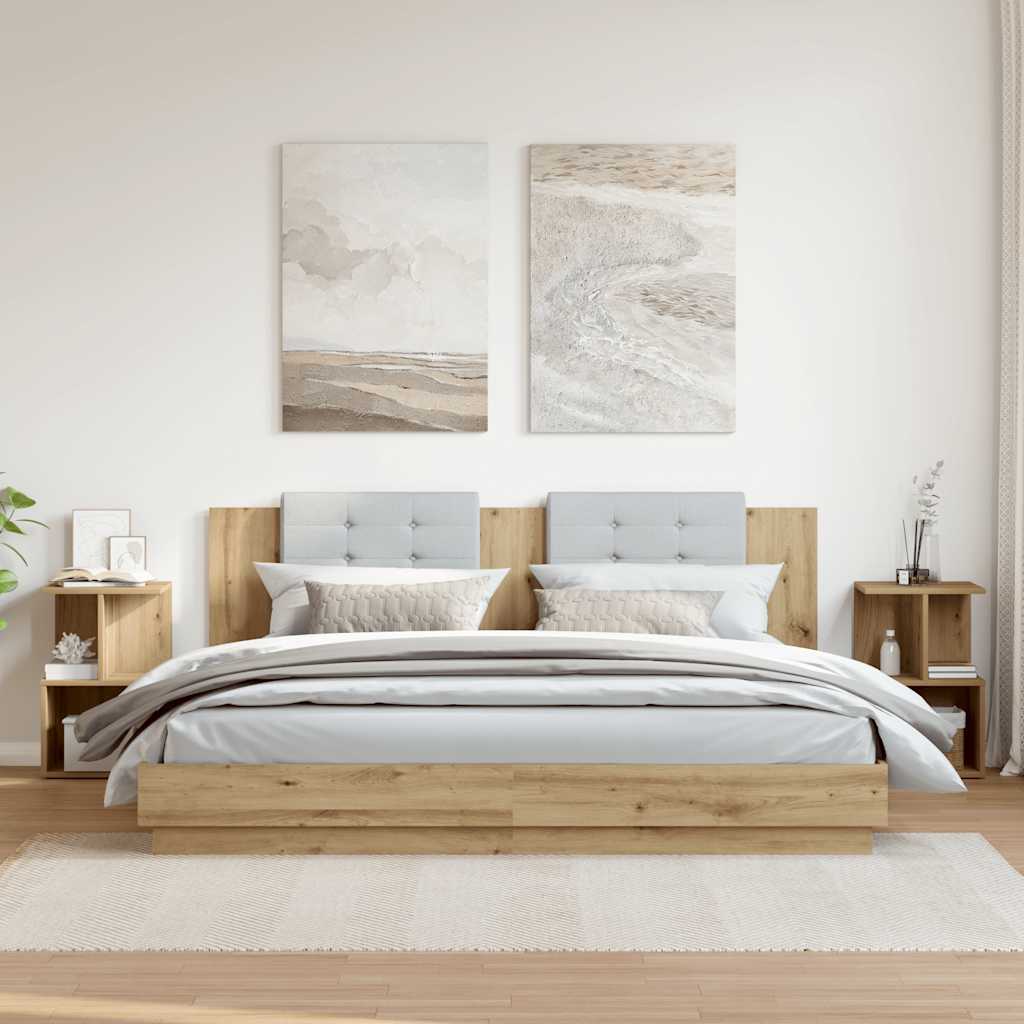 sengeborde 2 stk. 35x35x55 cm kunsteg