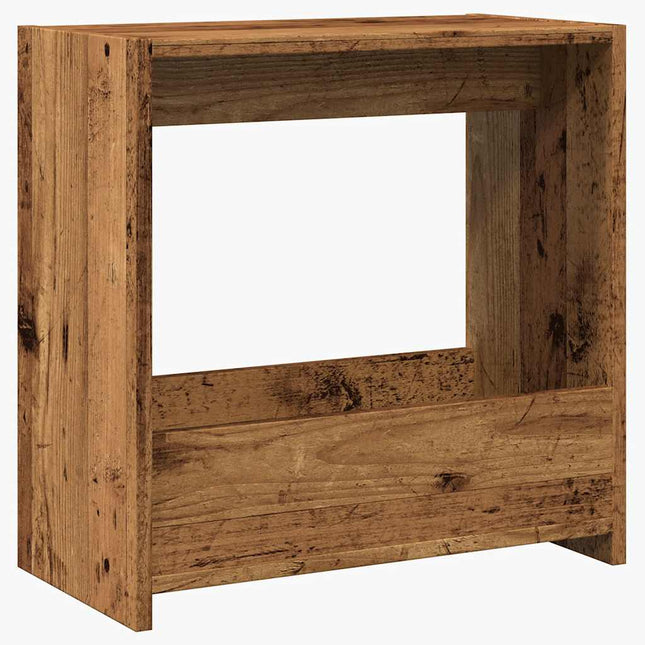 sidebord 50x26x50 cm spånplade antikt træ