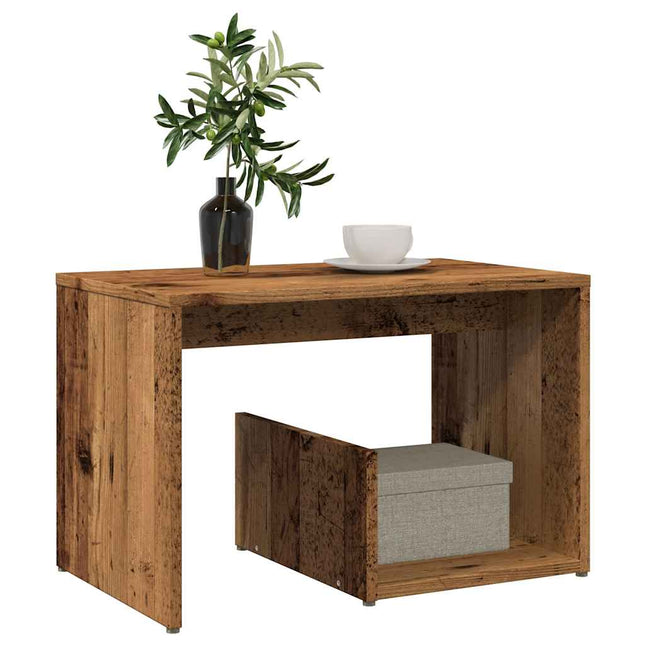 sidebord 59x36x38 cm konstrueret træ antikt træ