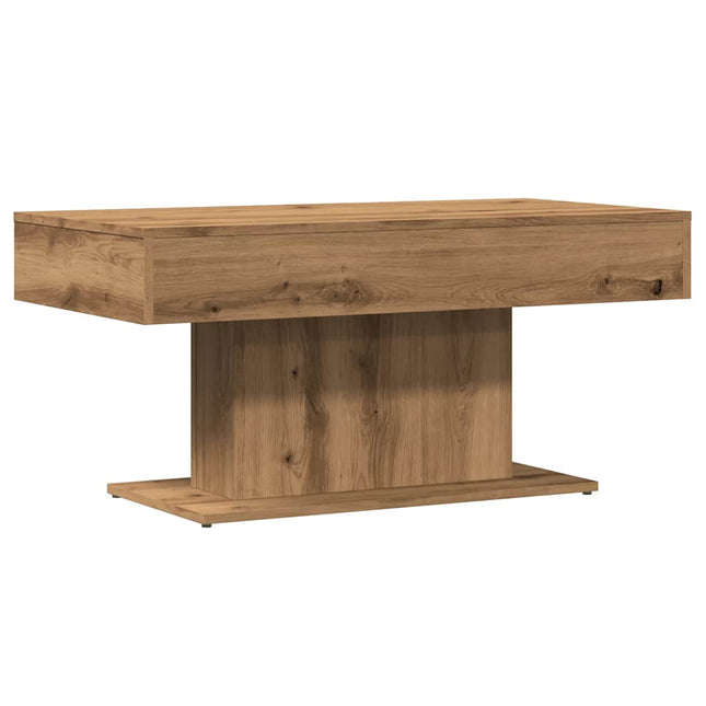 sofabord kunstnerisk eg 96x50x45 cm konstrueret træ