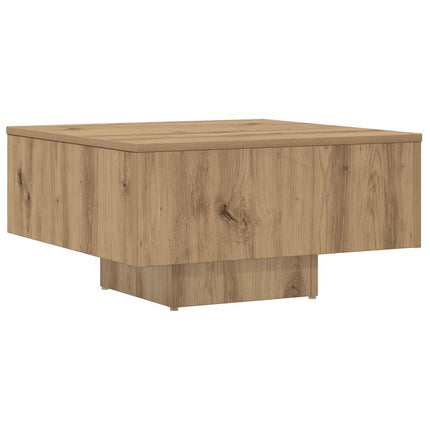 sofabord 60x60x31,5 cm konstrueret træ egetræsfarve