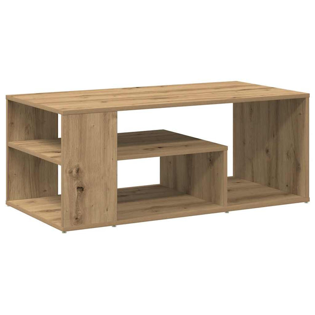 sofabord 100x50x40 cm konstrueret træ egetræsfarve