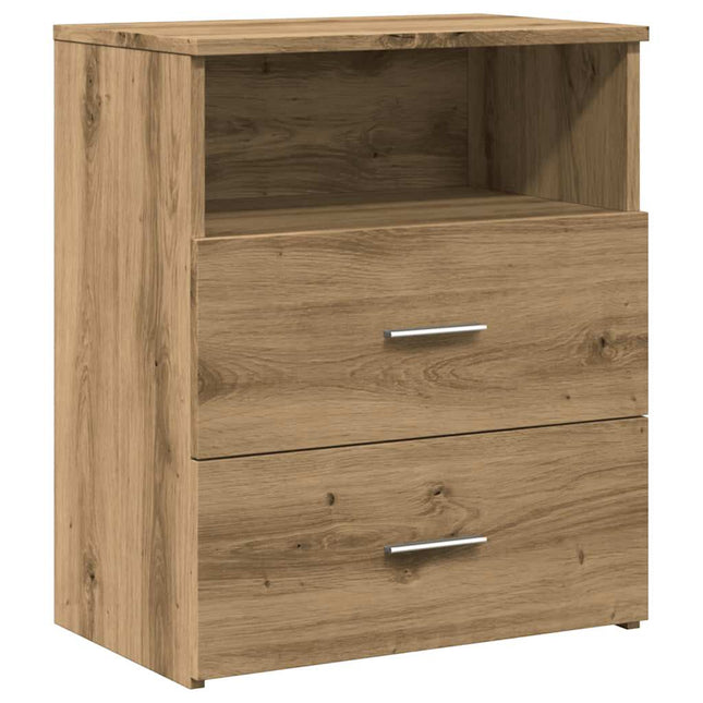 sengebord 50x32x60 cm konstrueret træ kunsteg